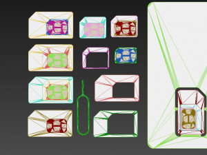sim card collection Modèle 3D
