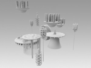 skyscrapers 3D-Modell