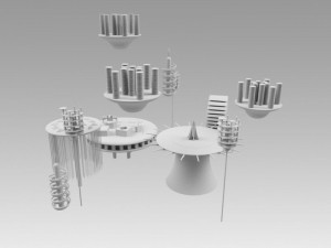 skyscrapers 3D-Modell