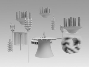 skyscrapers 3D-Modell