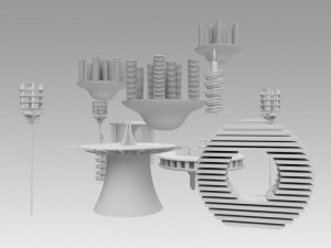 skyscrapers 3D-Modell