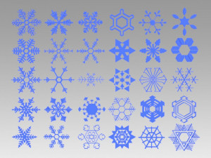 snowflakes set 3D मॉडल