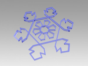 snowflakes set 3D Model