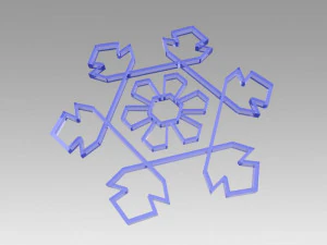 snowflakes set 3D Model
