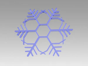 snowflakes set 3D Model