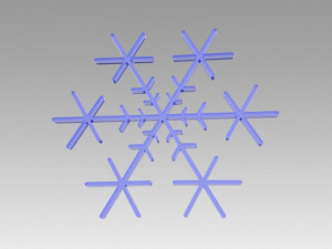 snowflakes set 3D Model