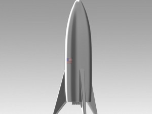 spacex starship mars rocket bfr 3D 모델