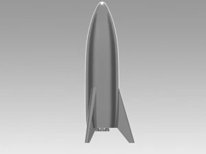 spacex starship mars rocket bfr 3D Model