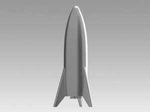 spacex starship mars rocket bfr 3D 모델