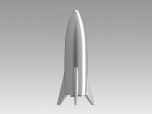 spacex starship mars rocket bfr 3D 모델