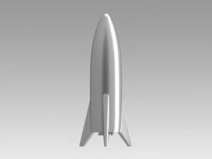 spacex starship mars rocket bfr 3D Model