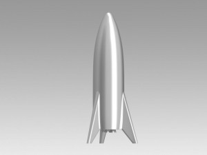 spacex starship mars rocket bfr 3D 모델