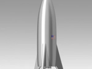spacex starship mars rocket bfr 3D Model