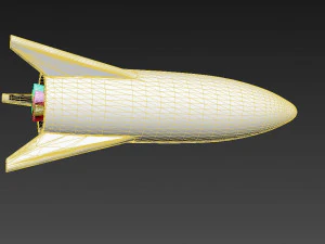 spacex starship mars rocket bfr 3D Model