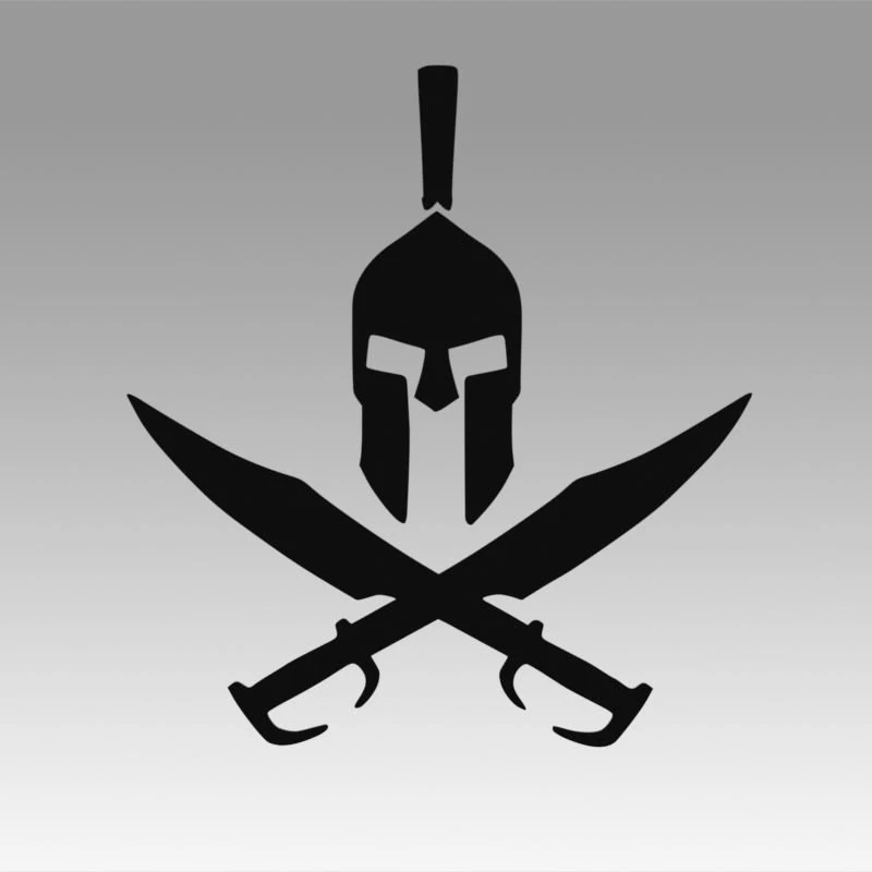 spartan logo 3D Model .c4d .max .obj .3ds .fbx .stl .blend 