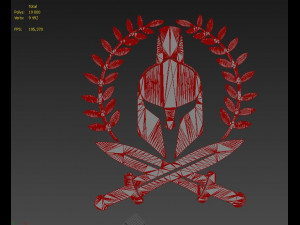 spartan logo Model 3D