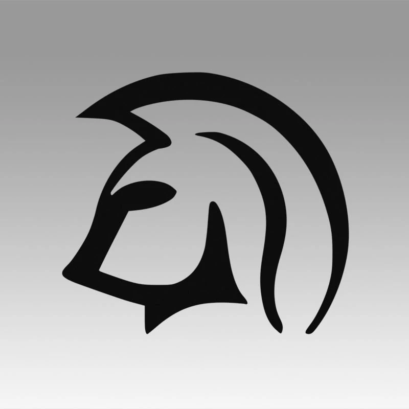 spartan logo 3D Model .c4d .max .obj .3ds .fbx .stl .blend
