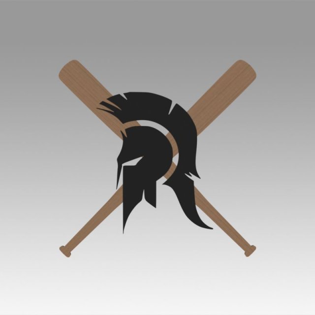 spartan logo Model 3D .c4d .max .obj .3ds .fbx .stl .blend 
