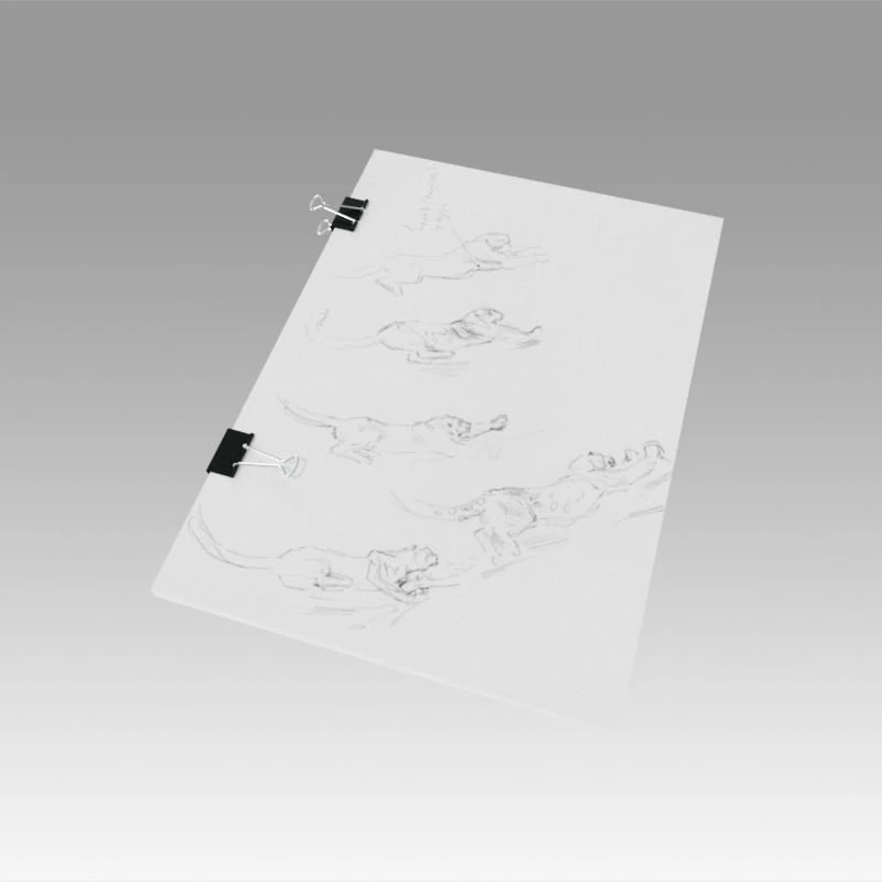 stack of paper with blinder clip 3D Model .c4d .max .obj .3ds .fbx .stl .blend