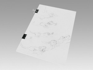 stack of paper with blinder clip Modelo 3D