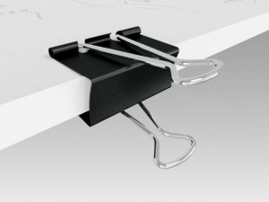 stack of paper with blinder clip 3D Модель