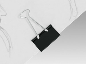 stack of paper with blinder clip 3D Модель