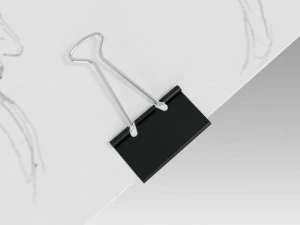 stack of paper with blinder clip 3D Model