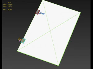 stack of paper with blinder clip 3D Model