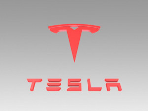 tesla logo 3Dモデル
