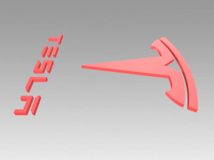 tesla logo 3Dモデル