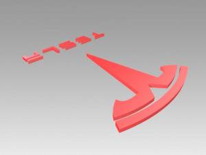 tesla logo 3Dモデル