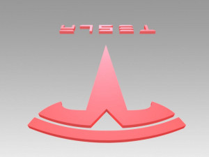tesla logo 3Dモデル
