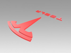 tesla logo 3Dモデル