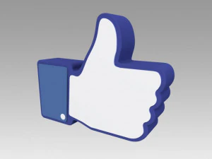 フェイスブックのようなサイン 3Dモデル