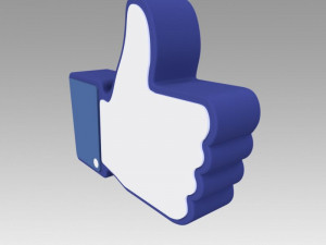 facebook like sign Modelo 3D