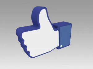 facebook like sign 3D Model