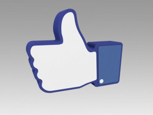 facebook like sign Modelo 3D