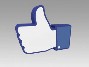 facebook like sign 3D Model
