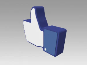 facebook like sign 3D Model