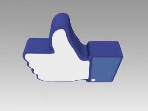 facebook like sign 3D Model
