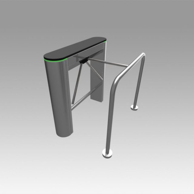 turnstile tripod trilock with pipe fencing 3D-Modell .c4d .max .obj .3ds .fbx .stl .blend 