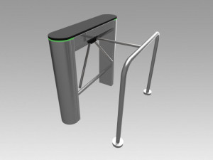 turnstile tripod trilock with pipe fencing 3D Model