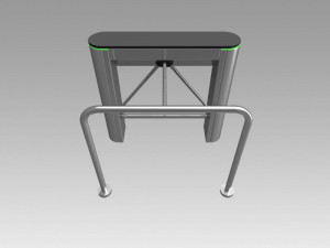 turnstile tripod trilock with pipe fencing 3D-Modell
