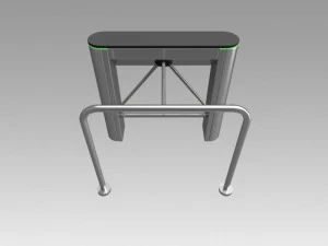 turnstile tripod trilock with pipe fencing 3D Model