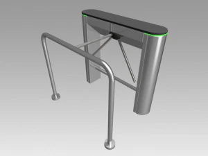 turnstile tripod trilock with pipe fencing 3D Model