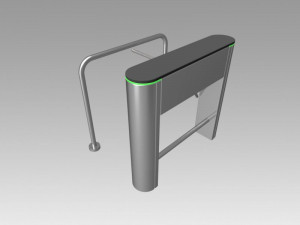 turnstile tripod trilock with pipe fencing 3D-Modell