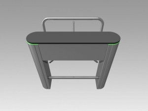 turnstile tripod trilock with pipe fencing 3D-Modell