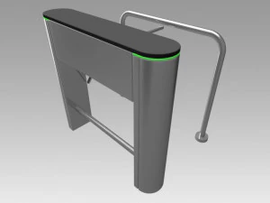 turnstile tripod trilock with pipe fencing 3D Model
