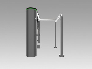 turnstile tripod trilock with pipe fencing 3D-Modell