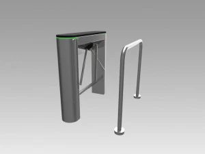 turnstile tripod trilock with pipe fencing 3D Model